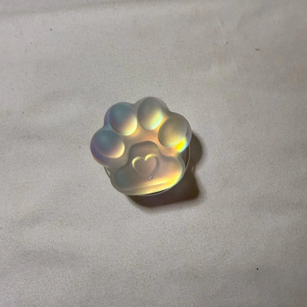 Iridescent Paw-Shaped Phone Holder